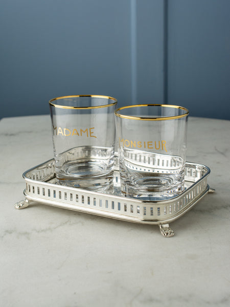 Small Silverplate Gallery Tray-Rectangle