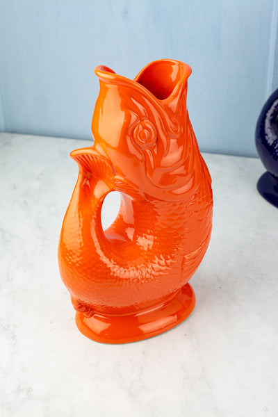 English Ceramic Fish Gluggle Jug