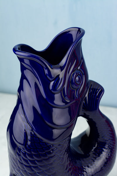 English Ceramic Fish Gluggle Jug