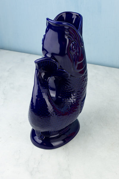 English Ceramic Fish Gluggle Jug
