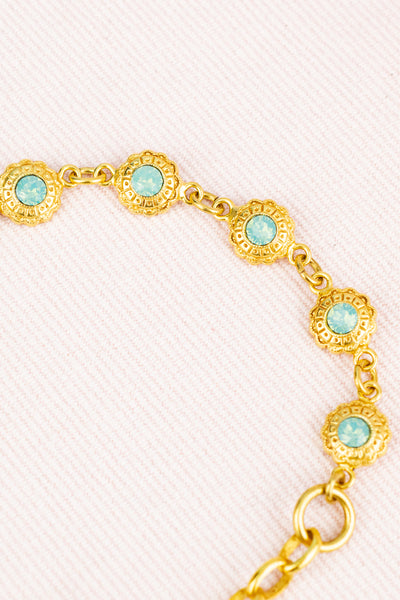 French Flower Crystal Bracelet