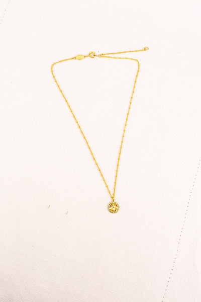 French Rhinestone Bee Necklace