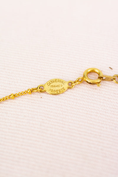 French Rhinestone Bee Necklace