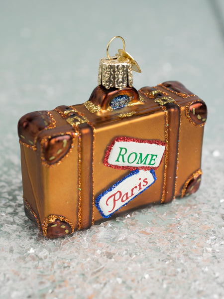 Globetrotting Glass Suitcase