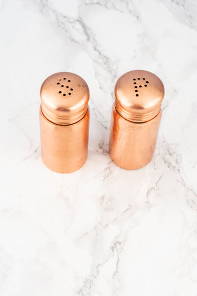 Hammered Copper Salt and Pepper Set