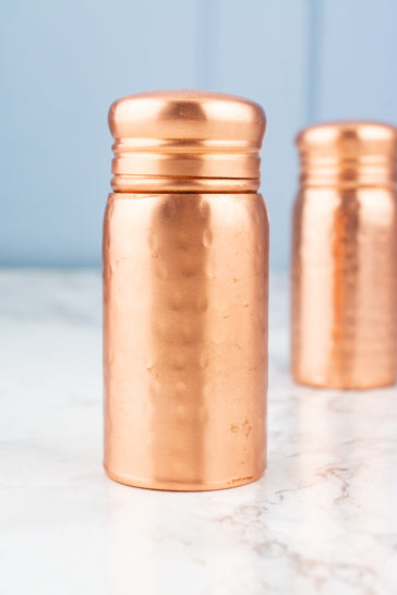 Hammered Copper Salt and Pepper Set
