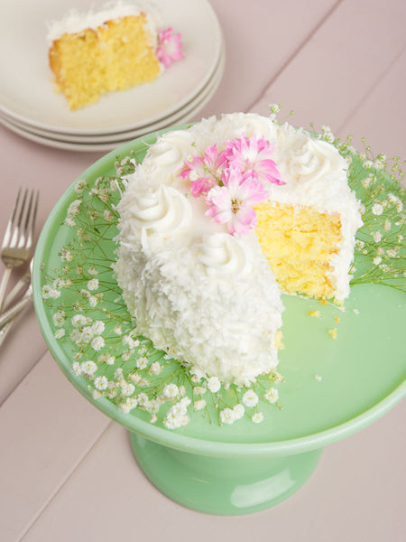 Jadeite Glass Cake Stand - 10"