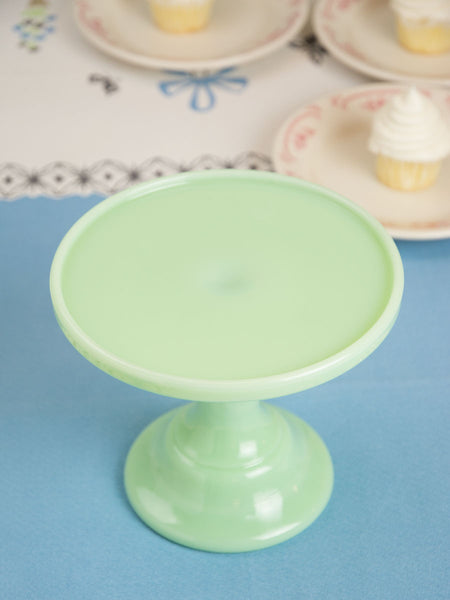 Jadeite Glass Cake Stand - 6"