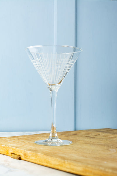 Hand-Engraved Martini Glasses - Set of 2