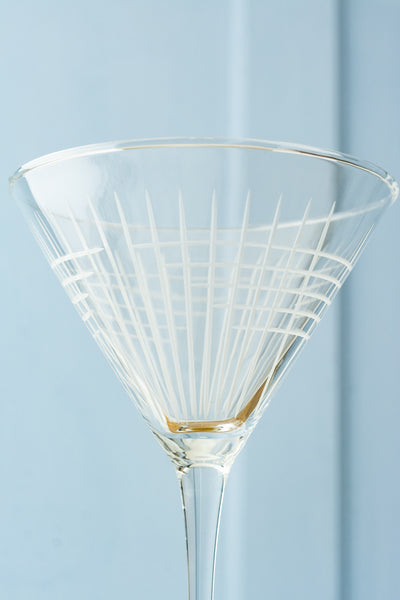 Hand-Engraved Martini Glasses - Set of 2