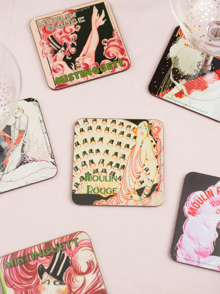 Moulin Rouge Coasters - Set of 6