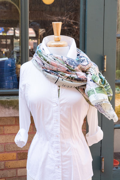 Paris Map Scarf