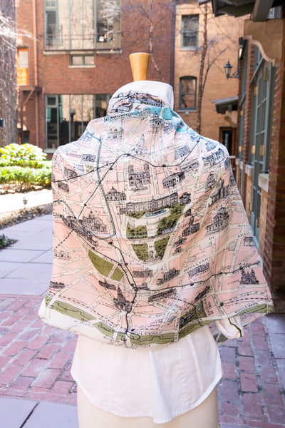 Paris Map Scarf