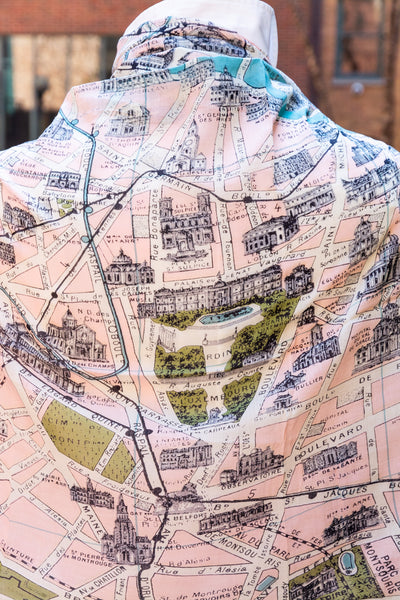 Paris Map Scarf