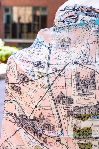 Paris Map Scarf