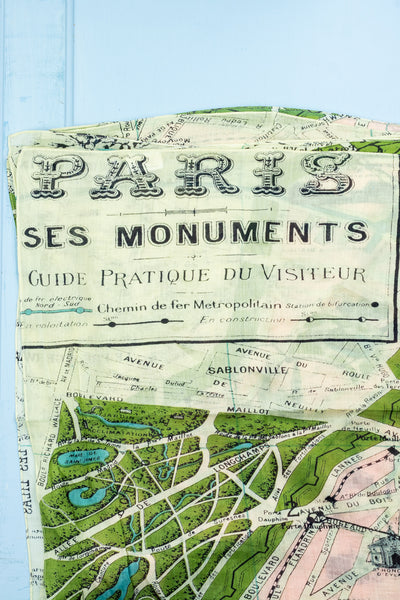 Paris Map Scarf