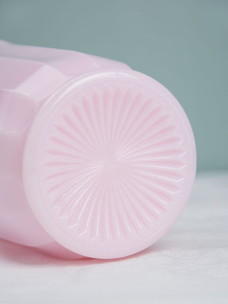 Pink Milk Glass Panel Pitcher