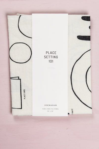 Place Setting 101 Linen Tea Towel