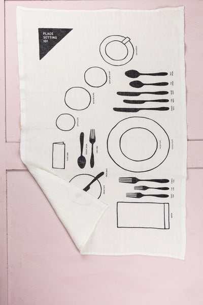 Place Setting 101 Linen Tea Towel