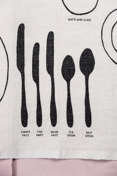 Place Setting 101 Linen Tea Towel