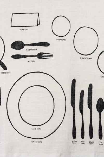 Place Setting 101 Linen Tea Towel