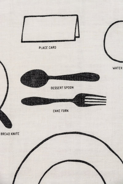 Place Setting 101 Linen Tea Towel