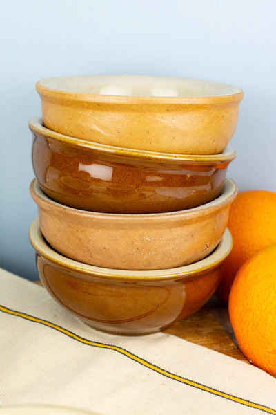 Vintage French Stoneware Marmalade Bowl