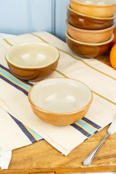 Vintage French Stoneware Marmalade Bowl