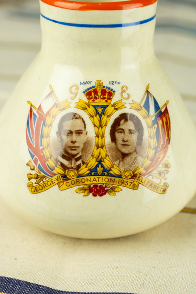 Vintage George VI and Queen Elizabeth 1937 Coronation Vase
