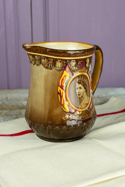 Vintage Queen Elizabeth II 1953 Coronation Pitcher