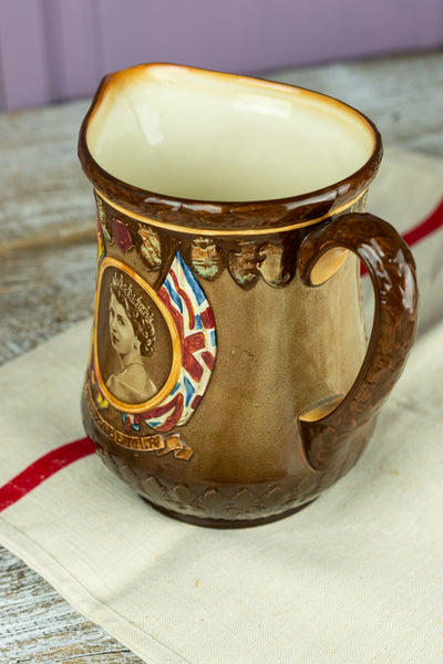 Vintage Queen Elizabeth II 1953 Coronation Pitcher