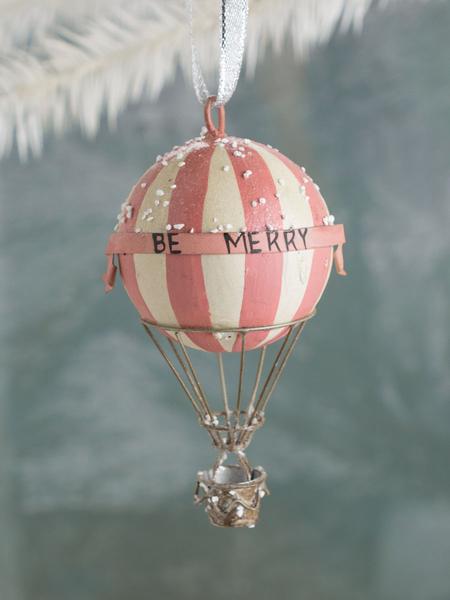 Be Merry Hot Air Balloon Ornament