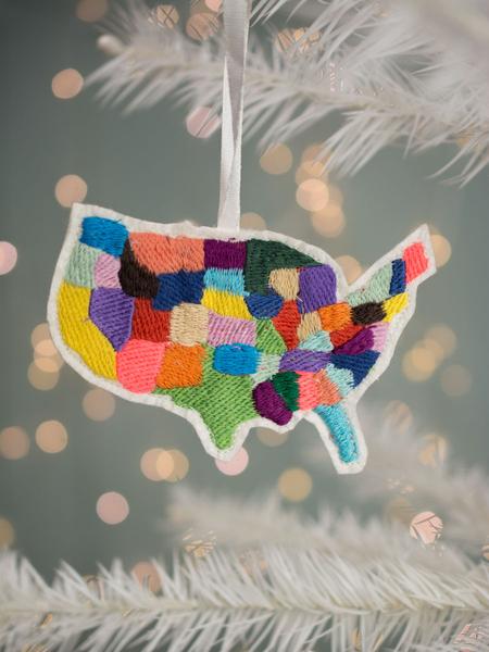 USA Map Ornament