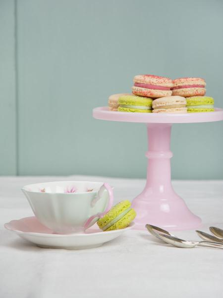 Pink Milk Glass Cake Stand