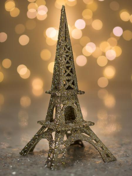 A Glittering Eiffel Tower Ornament