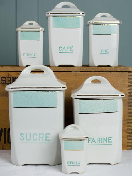 Vintage French Canister Set