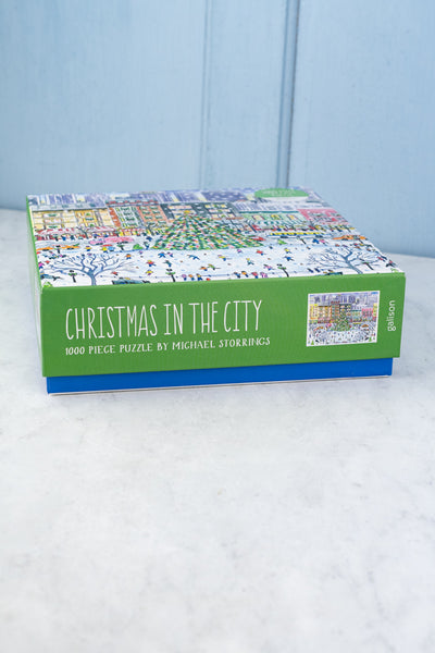1000-Piece Christmas In the City Jigsaw Puzzle by Michael Storrings