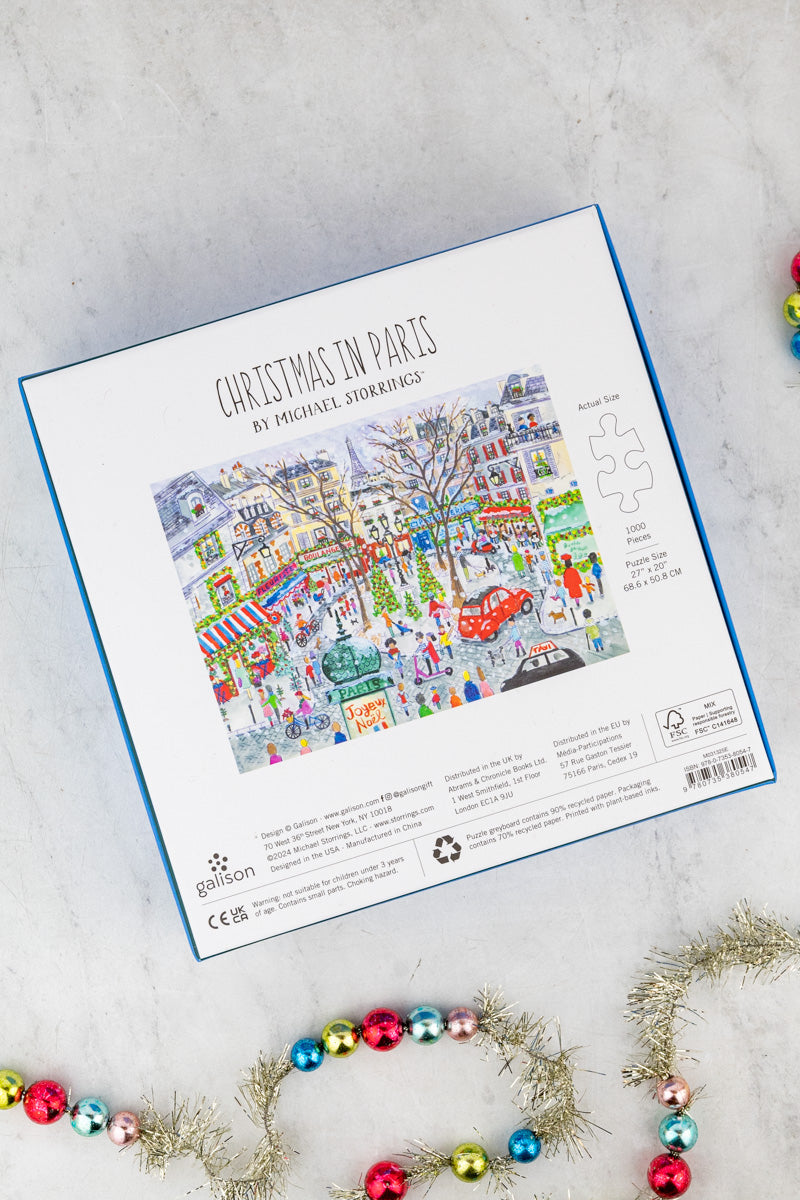 1000-Piece Christmas in Paris Jigsaw Puzzle by Michael Storrings, image 4 of 4