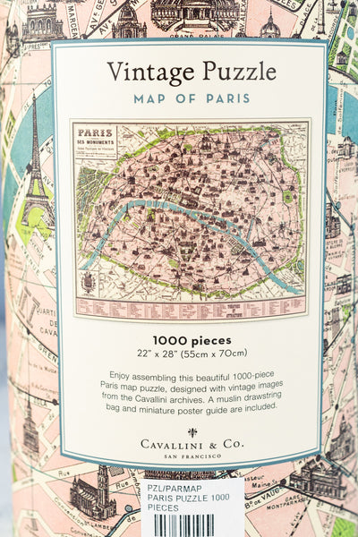 1000-Piece Map of Paris Puzzle