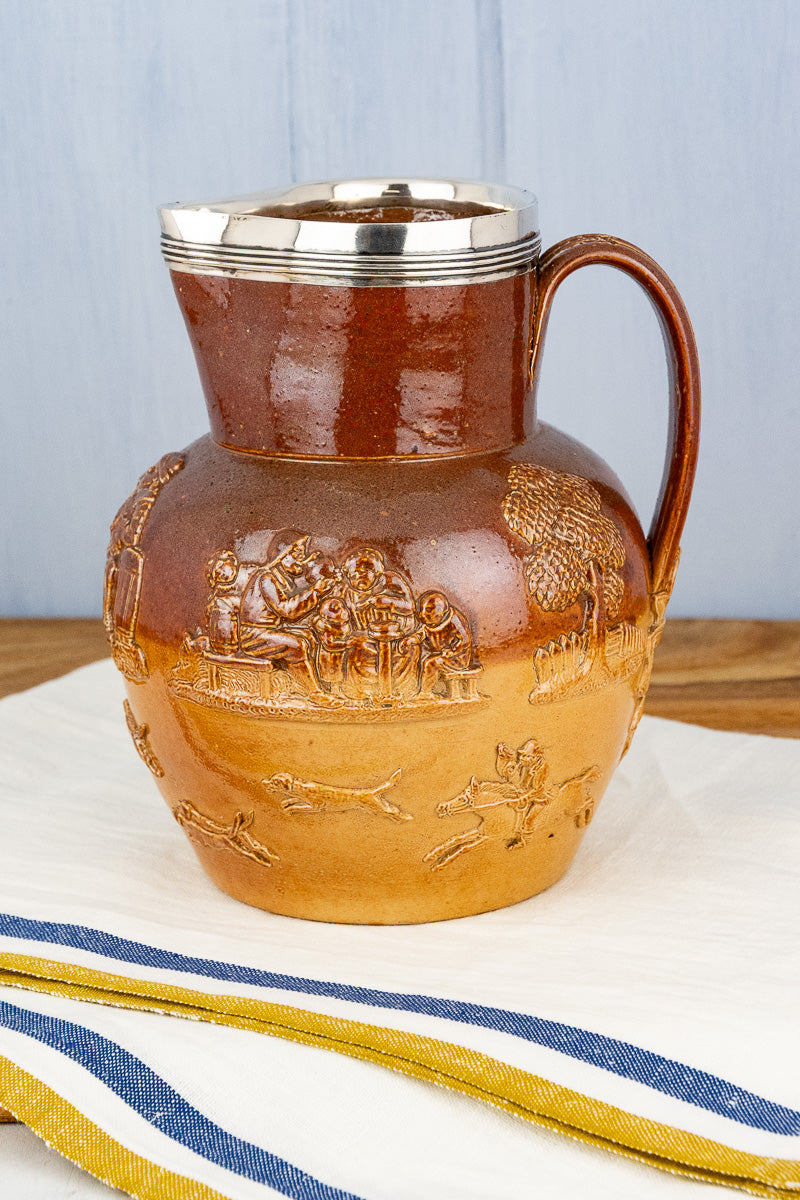 1876 Silver Rimmed Harvest Jug