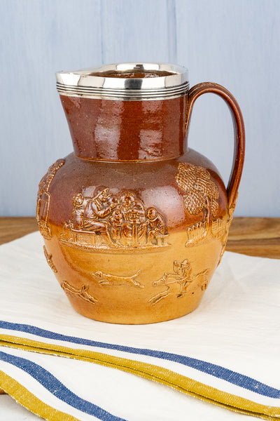 1876 Silver Rimmed Harvest Jug