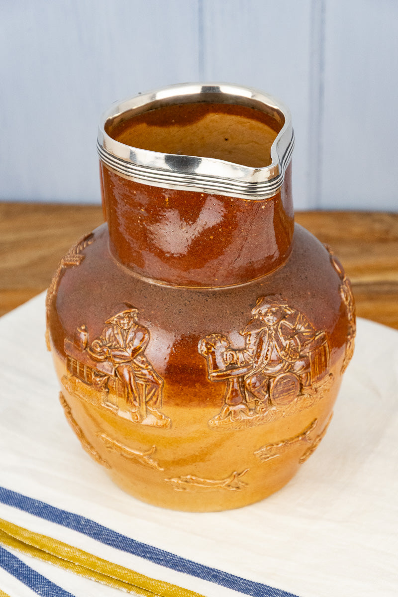 1876 Silver Rimmed Harvest Jug