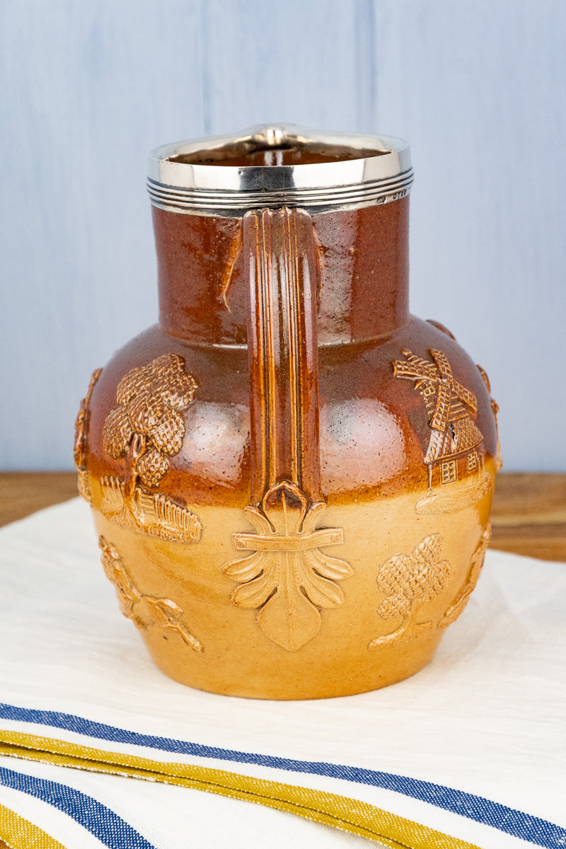 1876 Silver Rimmed Harvest Jug