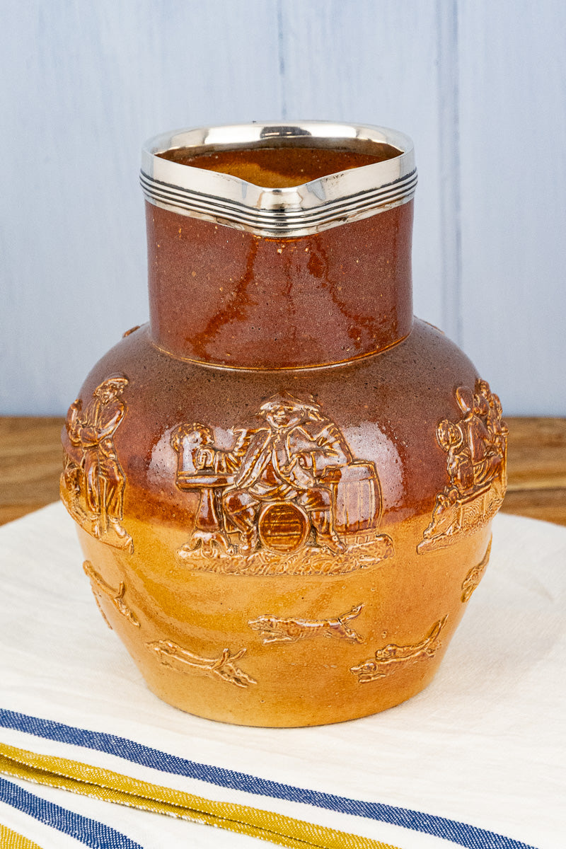 1876 Silver Rimmed Harvest Jug