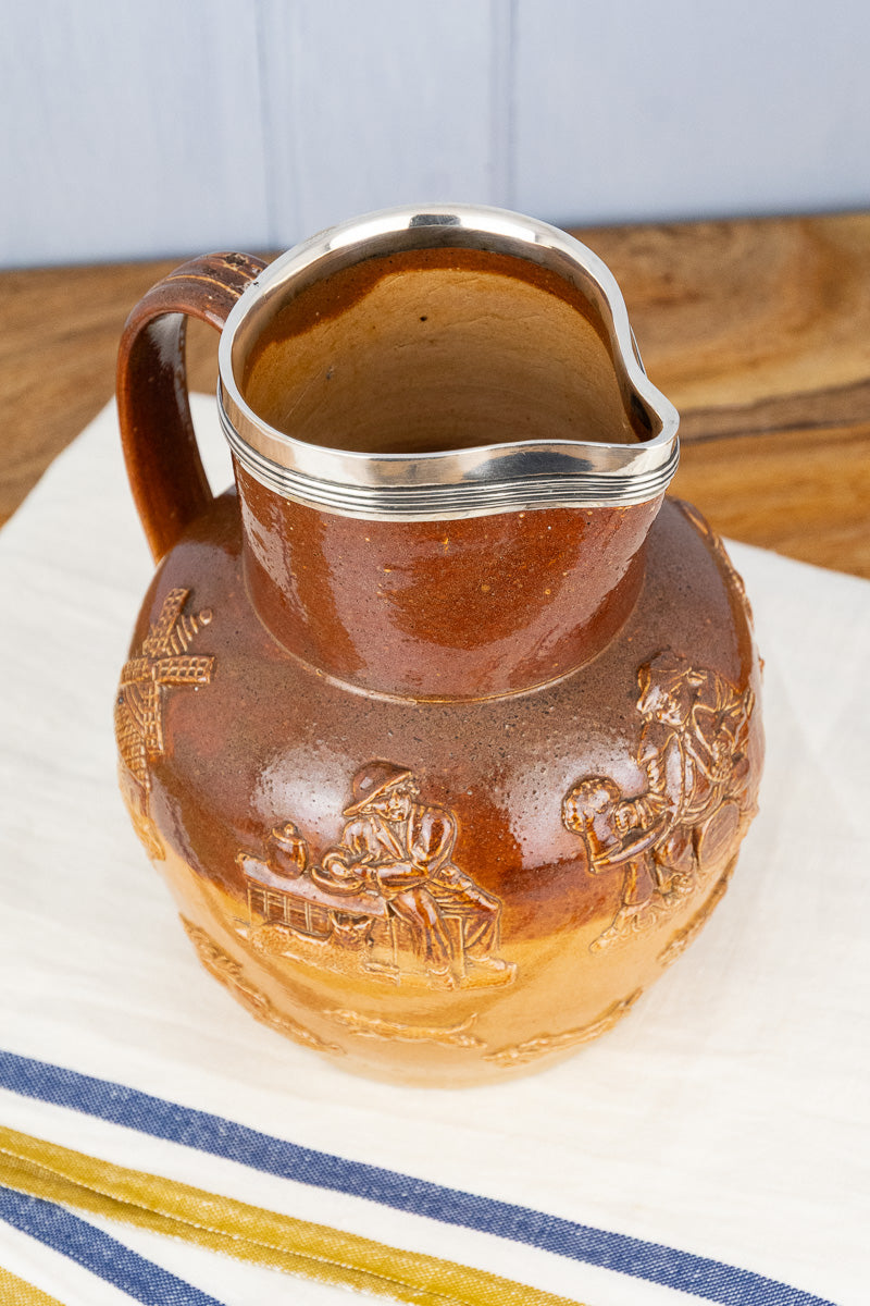 1876 Silver Rimmed Harvest Jug