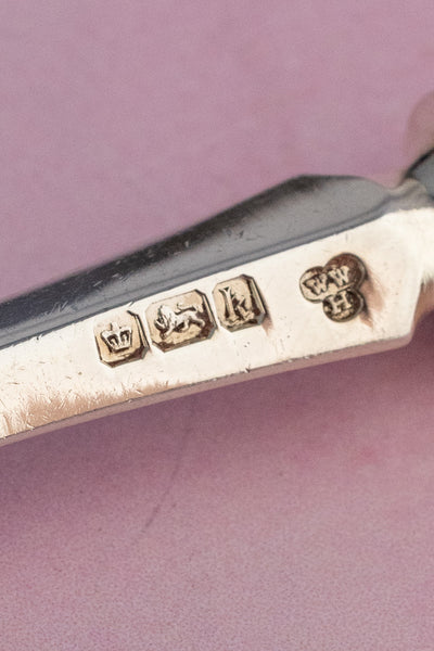 1902 Mother of Pearl and Sterling Cake Knife & Fork