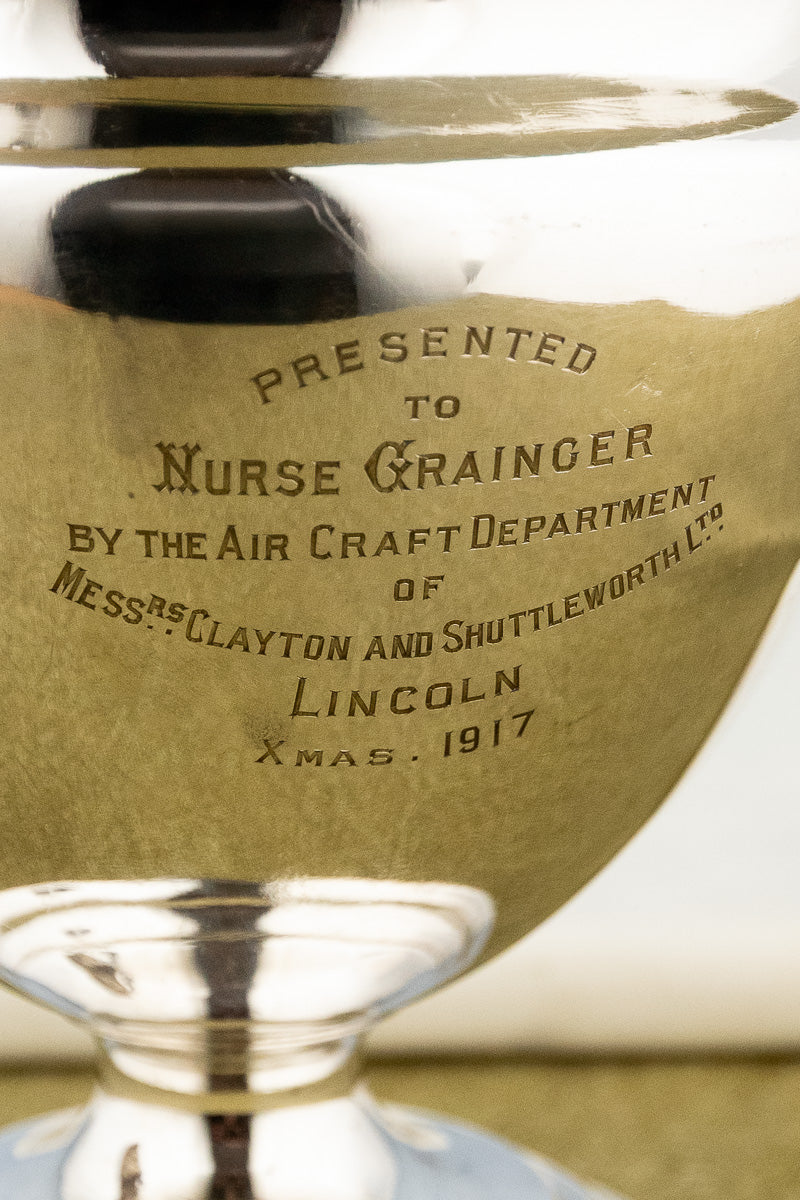 1917 Nurse Grainger Silverplate Teapot