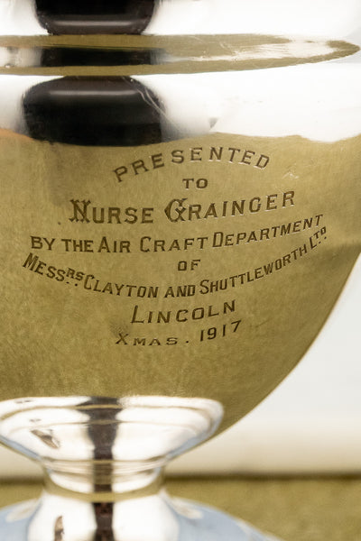 1917 Nurse Grainger Silverplate Teapot