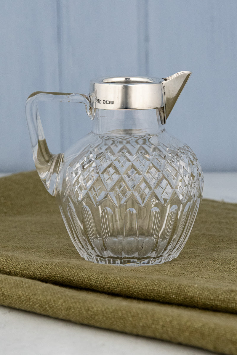 1917 Silver & Glass Jug