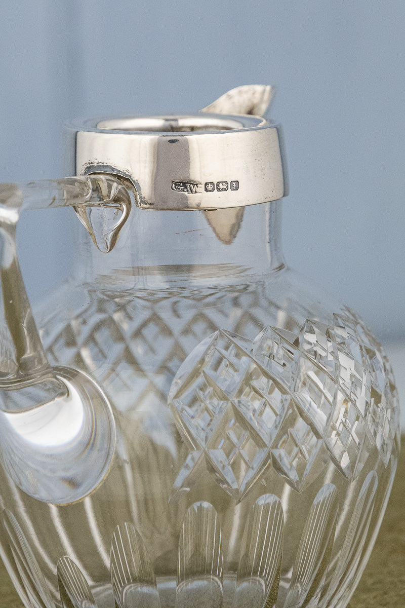 1917 Silver & Glass Jug
